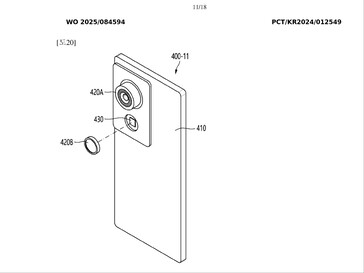 Desenho mostrando lentes intercambiáveis acopladas à carcaça. (Fonte da imagem: WIPO)