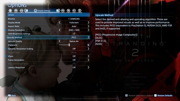 Configurações de exibição