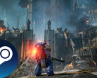 Uma captura de tela do jogo Warhammer 40,000: Space Marine 2 que mostra a arte do ambiente no jogo. (Fonte: Steam - Editado)