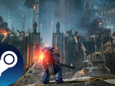 Uma captura de tela do jogo Warhammer 40,000: Space Marine 2 que mostra a arte do ambiente no jogo. (Fonte: Steam - Editado)