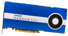 AMD Radeon Pro W6800 baseado em Navi 21 oferece 32 GB de GDDR6 VRAM. (Imagem: Radeon Pro W5500 via AMD)