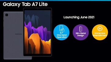 Samsung Galaxy Tab A7 Lite. (Fonte da imagem: WalkingCat no Twitter)