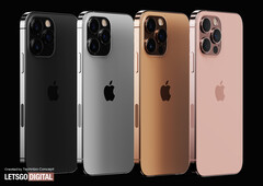 Assim como o iPhone 12 Pro, o iPhone 13 Pro será supostamente lançado em quatro cores diferentes (Imagem: Letsgodigital)