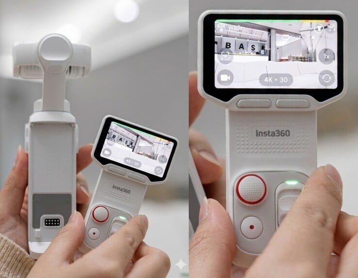 A Insta360 Luna Ultra branca.