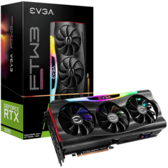 A nova BIOS 450W pode ajudar a EVGA RTX 3080 FTW3 Ultra a manter relógios de impulso mais altos (Fonte de imagem: EVGA)