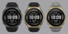 Da esquerda para a direita: as versões Tactical Black, Black Gold e Arctic Gold do Amazfit T-Rex 3 Pro 44 mm. (Fonte da imagem: Amazfit)