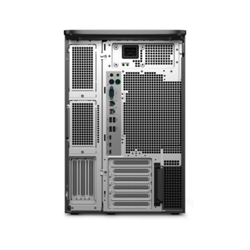 Dell Pro Precision 9 T6 na parte traseira.