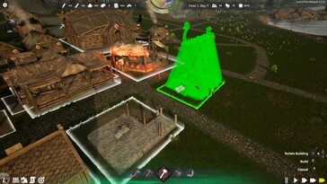 Uma imagem mostrando a localização de um edifício em Land of the Vikings.