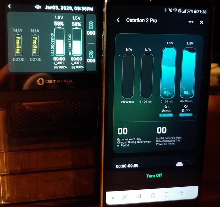 O aplicativo reflete o status do carregador. (Fonte da imagem: Notebookcheck)