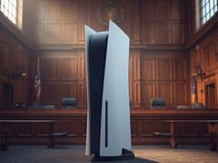 Console PlayStation PS5 da Sony visto no tribunal