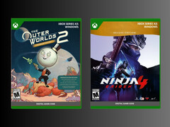 As caixas de varejo do Outer Worlds 2 e do Ninja Gaiden 4 para Xbox são mostradas (Fonte da imagem: PNP Games)
