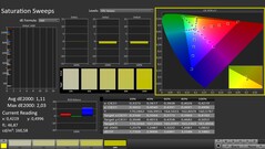 CalMAN: saturação de cores