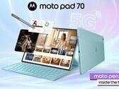 O Moto Pad 70 possui um painel LCD IPS de 12,1 polegadas