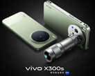 Uma foto do Vivo X300s com seu acessório oficial de teleconversor acoplado.