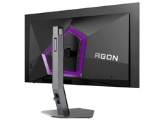 O AOC AG276QKD tem iluminação RGB personalizável na parte traseira, o que contribui para a estética 