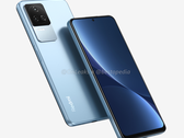 O Redmi K50 tem um display plano e bordas de chassi correspondentes. (Fonte da imagem: OnLeaks &amp; Bestopedia)