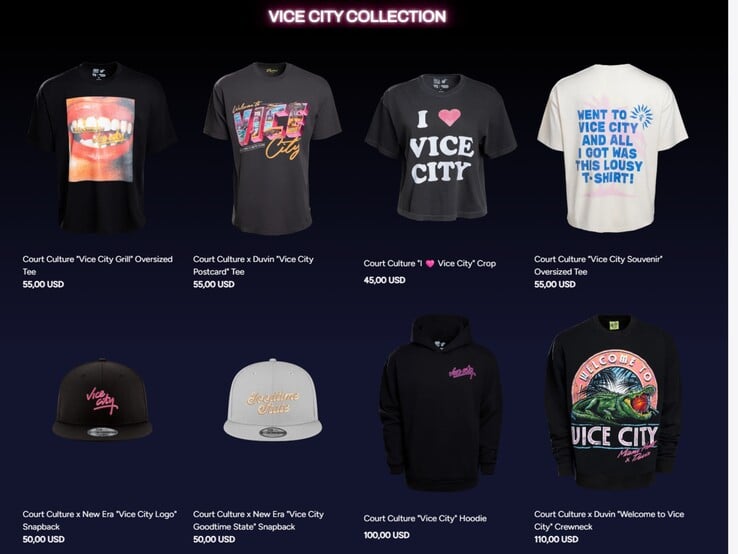 A coleção Vice City da marca Court Culture do Miami Heat.