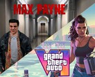 O banner de Max Payne e GTA VI é mostrado (Fonte da imagem: Steam, Rockstar Games com edições)