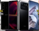 Sony Xperia 1 III vs. Xiaomi Mi 11 Ultra: Smartphones Snapdragon 888 colocados à prova de velocidade. (Fonte da imagem: Sony/Xiaomi/TechNick - editado)