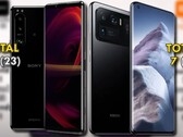 Sony Xperia 1 III vs. Xiaomi Mi 11 Ultra: Smartphones Snapdragon 888 colocados à prova de velocidade. (Fonte da imagem: Sony/Xiaomi/TechNick - editado)