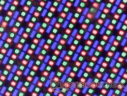 Matriz de subpixel OLED brilhante