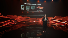 A AMD está anunciando a chegada de chiplets embalados em 3D. (Fonte: AMD Computex 2021 keynote)