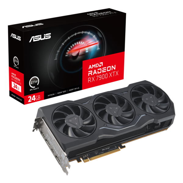 Radeon RX 7900 XTX - A placa de vídeo mais forte da AMD, com excelente desempenho bruto (Fonte: ASUS)