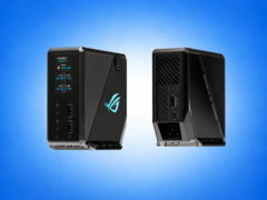 Base de carregamento ROG Flux com potência de 260 W, carregamento de 140 W e um LCD de 1,9 polegadas