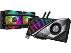 O ROG Strix LC é o primeiro cartão refrigerado a líquido Radeon RX 6800 XT do mercado. (Fonte de imagem: ASUS via Videocardz)