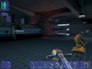 Na imagem: uma captura de tela da jogabilidade de Deus Ex: Game of the Year Edition.