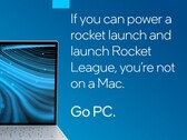 A Intel alega que a Rocket League não pode ser jogada em um Mac, mesmo que possa usar o CrossOver. (Fonte de imagem: Intel)