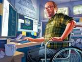 Uma captura de tela da arte do GTA V retratando Lester Crest (fonte da imagem: GTA Fandom Wiki)
