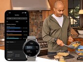 O Venu 4 da Garmin (foto) é um dos três smartwatches que recebem um novo recurso de registro de nutrição. (Fonte da imagem: Garmin)