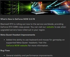 GeForce Agora a versão 2.0.78 já está disponível com acesso aos servidores GeForce RTX 5080 em todo o mundo (Fonte da imagem: Own)