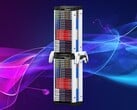 Vitrine com discos do PS5 em exibição