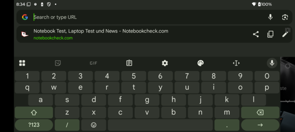 Teclado horizontal
