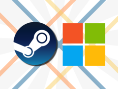 Se o vazamento for verdadeiro, os títulos do Steam poderão ficar disponíveis na Microsoft Store por meio de links de backend. (Fonte da imagem: Steam, Microsoft - editado)