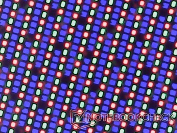 Subpixels RGB nítidos com granulação mínima