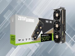 A GPU Zotac RTX 5070 Ti é mostrada (Fonte da imagem: Zotac com edições)