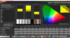 CalMAN ColorChecker (espaço de cor alvo P3)