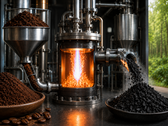 Graças à pirólise a plasma, o café moído pode ser transformado em combustível em apenas 90 segundos.