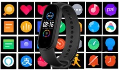 O Mi Band 6 vai carregar as muitas funções do Mi Band 5, mas vem com novas ferramentas. (Fonte da imagem: Xiaomi (Mi Band 5)/MagicalUnicorn - editado)