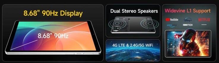 O Tab A9 Pro tem uma tela compacta de 8 polegadas (Fonte da imagem: Ulefone)