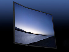 O Galaxy Z TriFold da Samsung em seu estado aberto. (Fonte da imagem: Samsung)