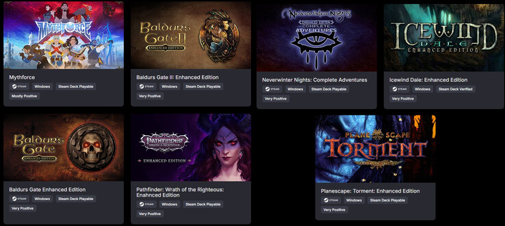 Todos os jogos incluídos no pacote RPG Icons (Fonte da imagem: Green Man Gaming)