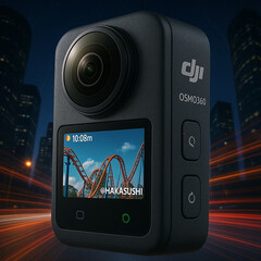 Uma imagem conceitual do DJI Osmo 360 com base em imagens vazadas da FCC. (Fonte da imagem: Hakasushi)