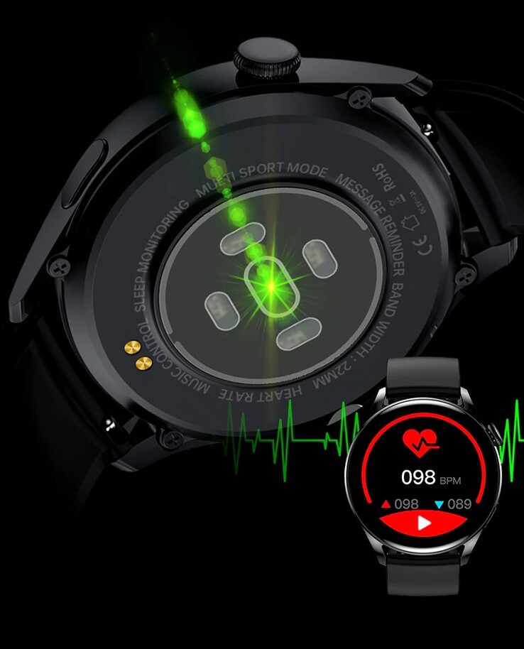 O relógio KESHUYOU GT5 smartwatch. (Fonte da imagem: KESHUYOU)