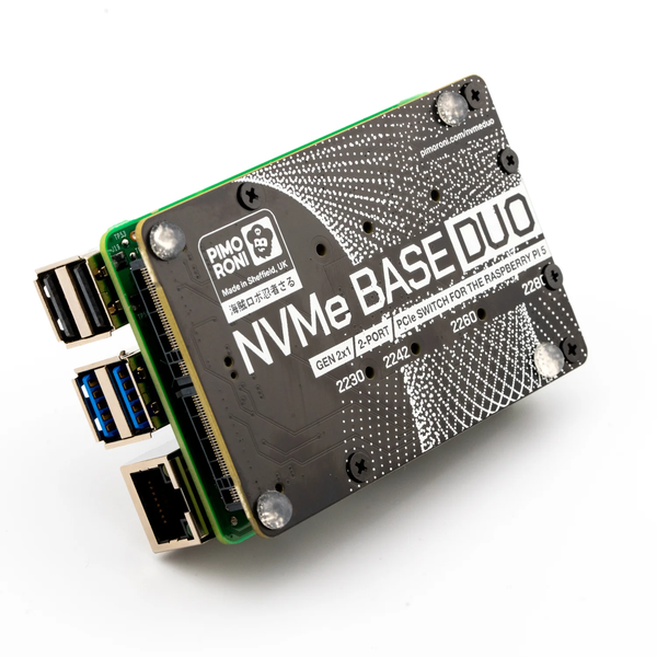 O Pimoroni NVME Base Duo permitirá que o senhor adicione até duas unidades NVMe de tamanho normal ao seu Raspberry Pi (Fonte da imagem: Pimoroni)