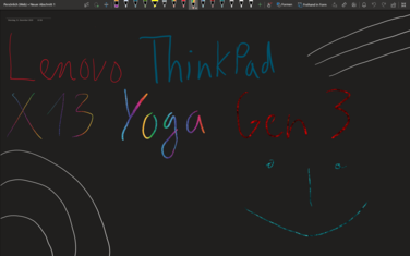 Lenovo ThinkPad X13 Yoga Gen 3: teste de funcionalidade da caneta