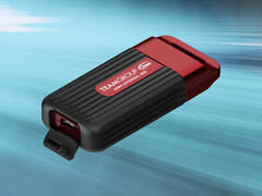 O SSD portátil USB4 está disponível nas opções de 1 TB, 2 TB e 4 TB. Na foto: uma imagem promocional da unidade de armazenamento. (Fonte da imagem: Team Group)